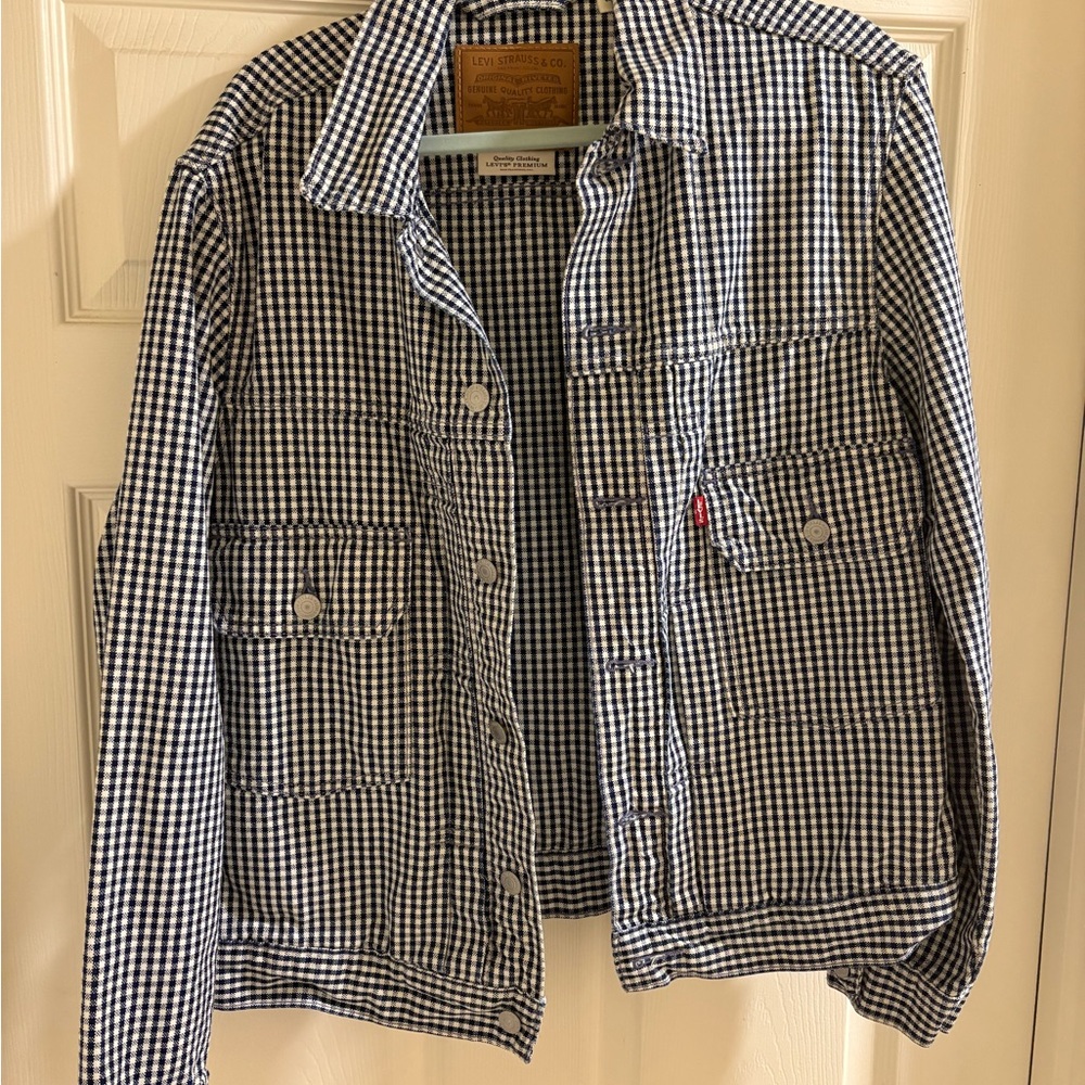 Levi's Black and White Gingham Button Down Shirt